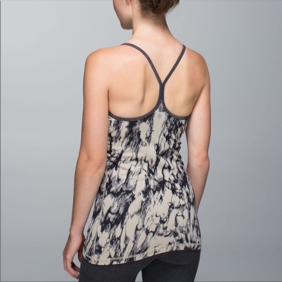 Lululemon Power Y Tank Top Great Granite Black Mojave Tan / Heathered Black | 8‌ - Picture 6 of 6